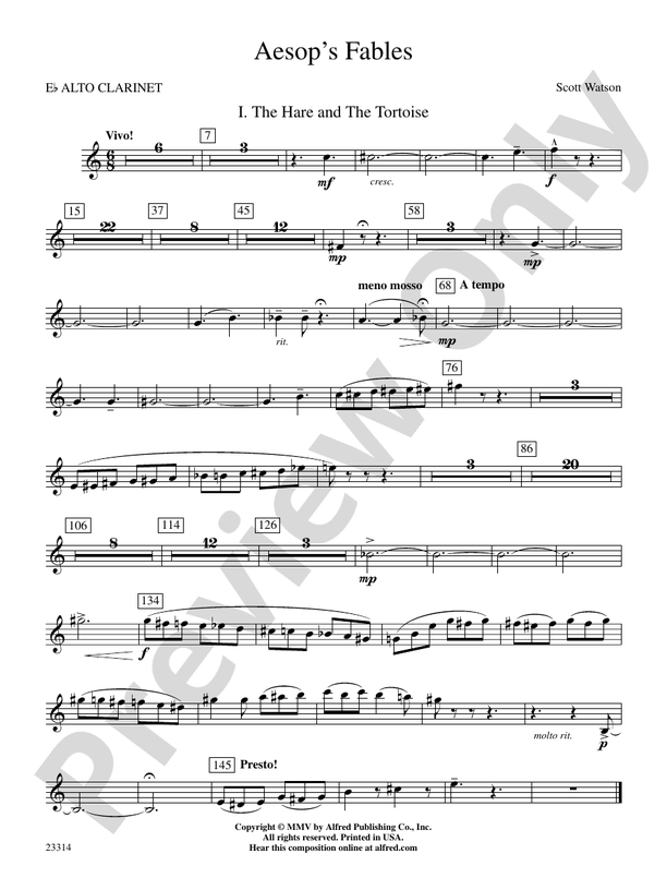 Aesop's Fables Eflat Alto Eflat Alto Part