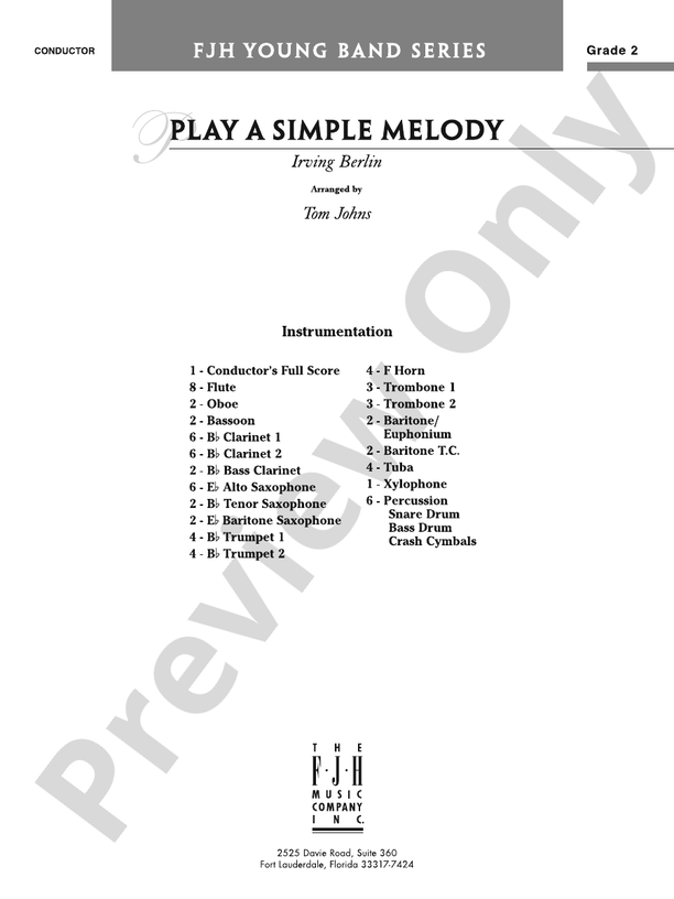 Play A Simple Melody Irving Berlin Digital Sheet Music Download 