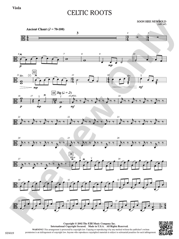 Celtic Roots: Viola: Viola Part: Soon Hee Newbold - Digital Sheet Music ...