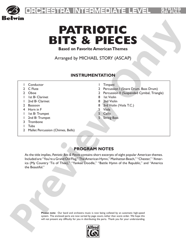 Patriotic Bits & Pieces (based on Favorite American Themes)