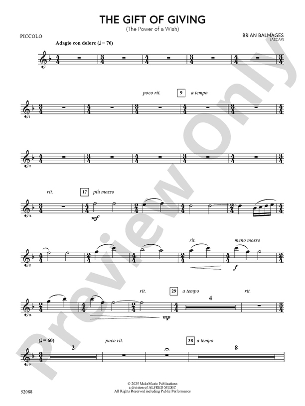 The Gift of Giving: Piccolo