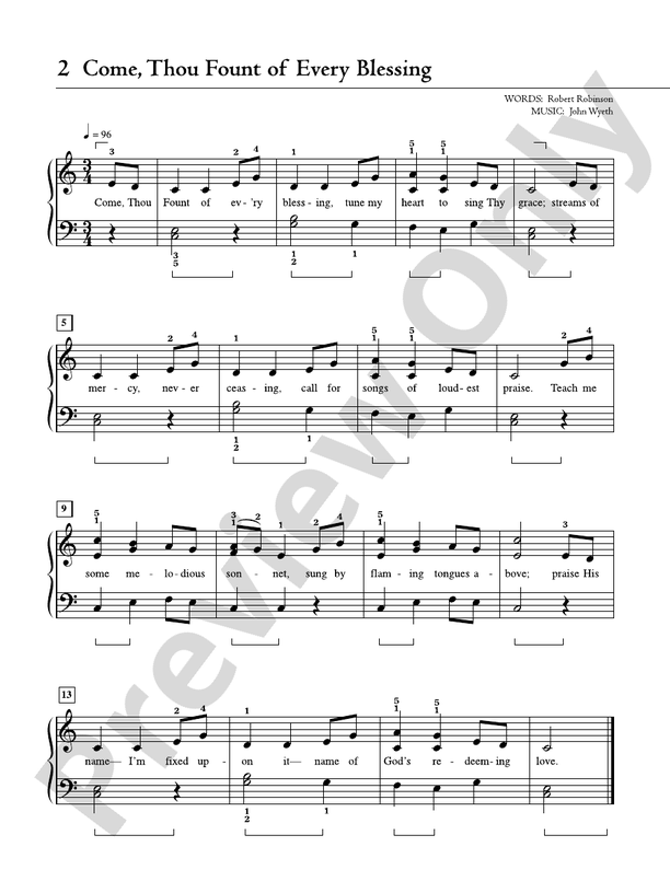 The Piano Student's Hymnal: 30 Hymns Simplified for Late Elementary to Early Intermediate Pianists