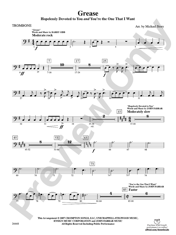 Grease: 1st Trombone