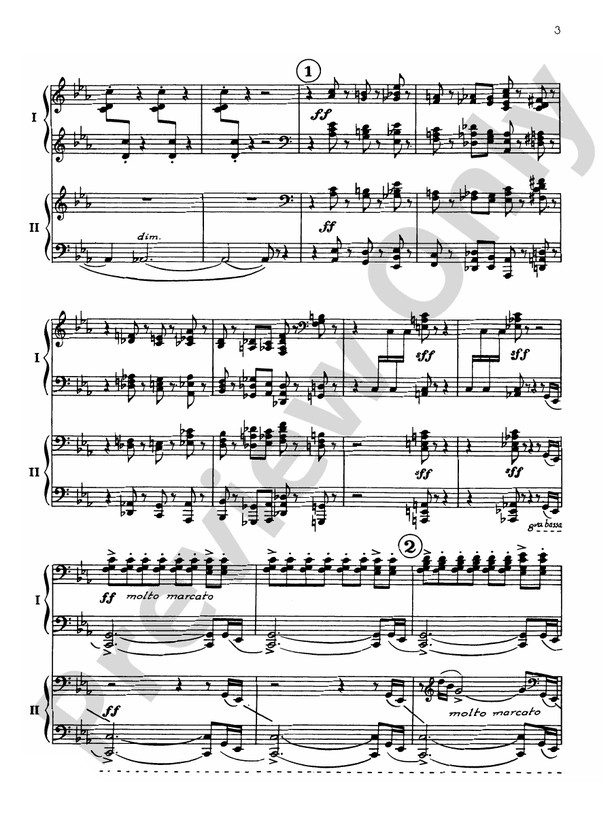 Symphonic Dances, Opus 45 - I. Non Allegro - Piano Duo (2 Pianos, 4 Hands)