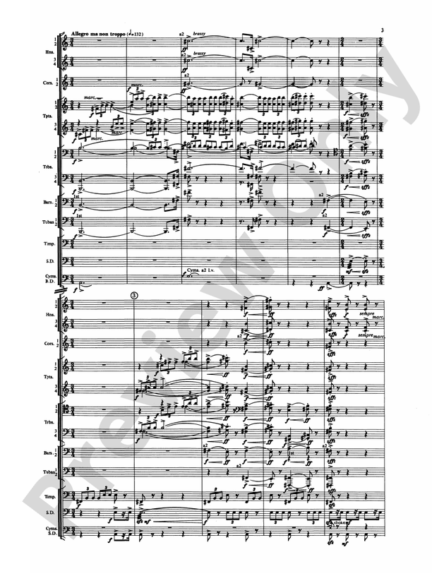 Symphony for Brass and Percussion: Score