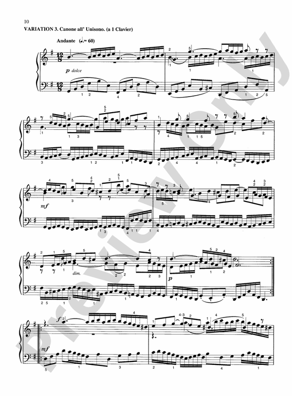 Bach: Goldberg Variations: : Johann Sebastian Bach - Digital Sheet