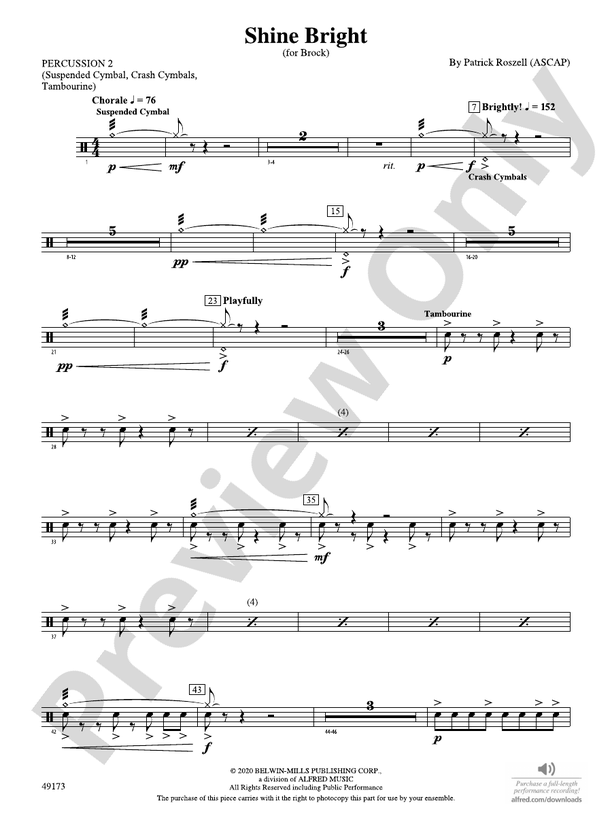 Shine Bright: 2nd Percussion