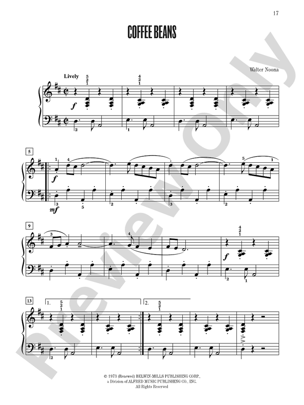 Coffee Beans - Piano Solo