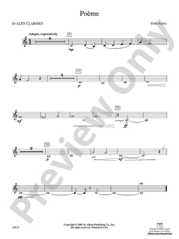 Poeme Eflat Alto Eflat Alto Part Digital Sheet