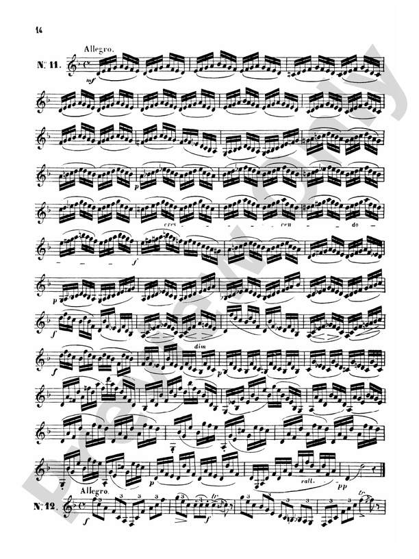 Klosé Thirty Etudes after H. Aumont Etude No. 12 Part Digital Sheet