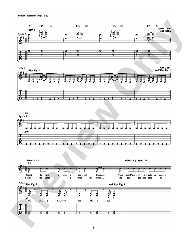 Superbeast: Guitar TAB: Rob Zombie - Digital Sheet Music Download