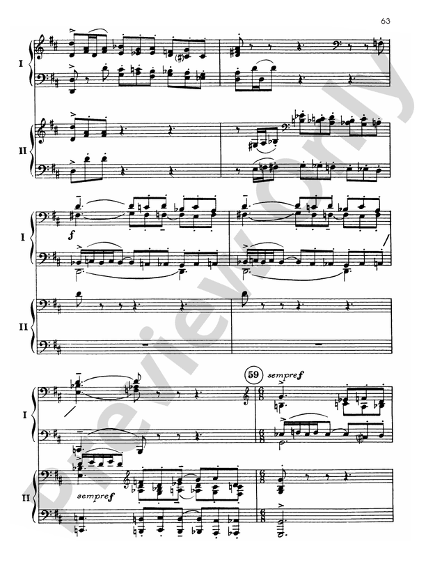 Symphonic Dances, Opus 45 - III. Lento assai / Allegro vivace - Piano Duo (2 Pianos, 4 Hands)