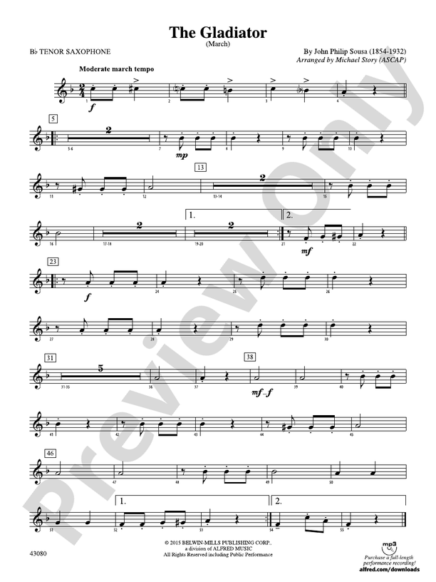 The Gladiator: B-flat Tenor Saxophone