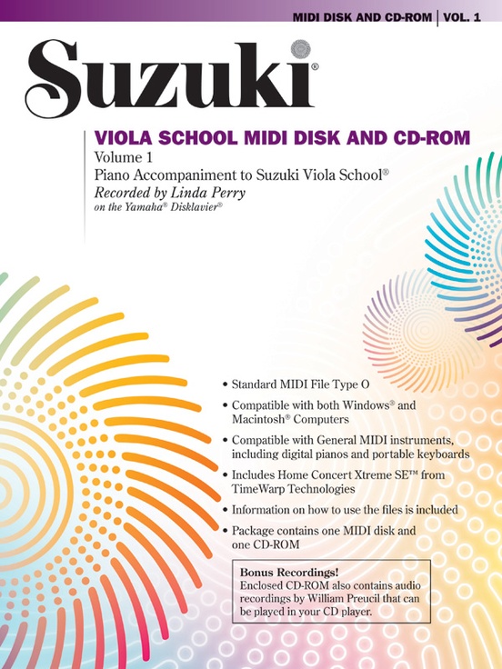 Suzuki Viola School, Volume 1: Viola General MIDI Disk & CD-ROM
