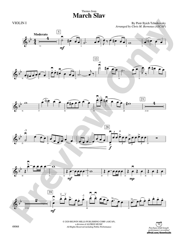 March Slav: 1st Violin