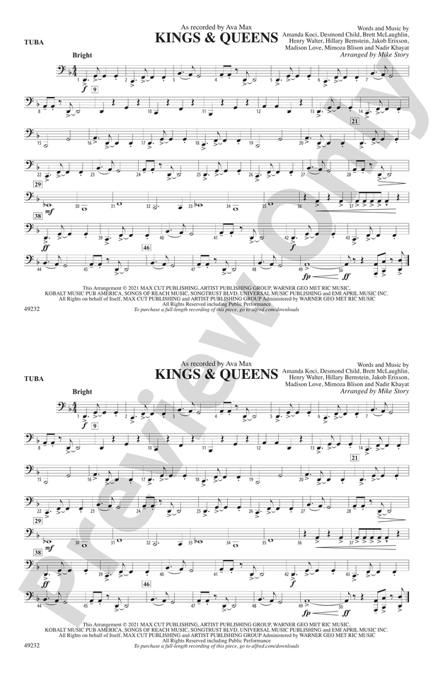 KINGS AND QUEENS - Ava Max worksheet
