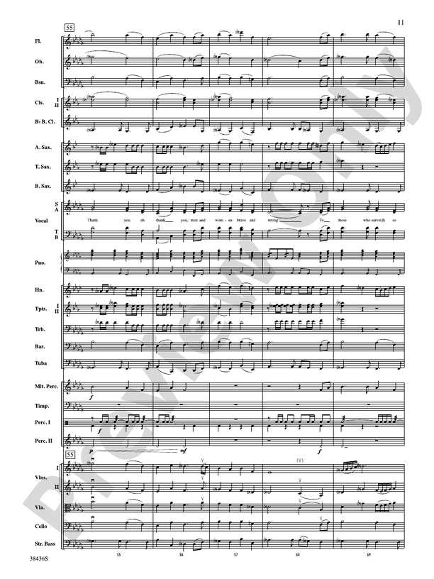 Thank You, Soldiers: Full Orchestra Conductor Score & Parts