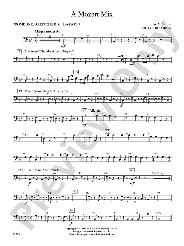 A Mozart Mix: 1st Trombone