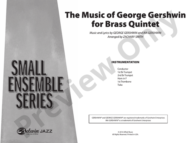 The Music of George Gershwin for Brass Quintet