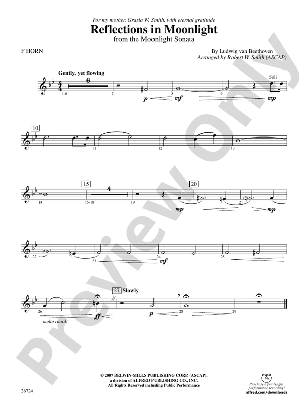 Reflections In Moonlight: 1st F Horn