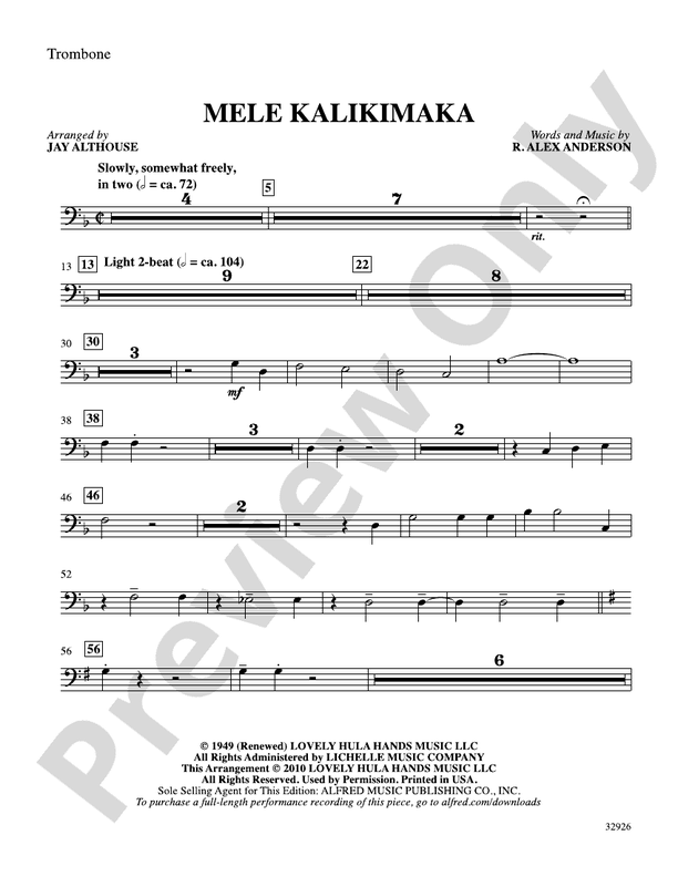 Mele Kalikimaka: 1st Trombone