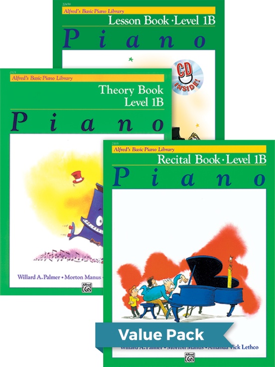 Alfred's Basic Piano Library Lesson, Theory, Recital 1B (Value Pack)