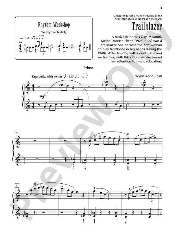 Trailblazer - Piano Duet (1 Piano, 4 Hands)