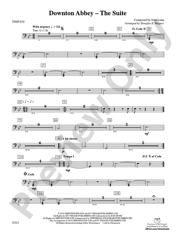 Downton Abbey -- The Suite: Timpani