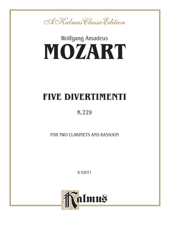 Five Divertimenti, K. 229