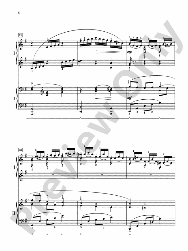 Concertante in G Major: In Three Movements for Solo Piano with Piano Accompaniment - Piano Duo (2 Pianos, 4 Hands)