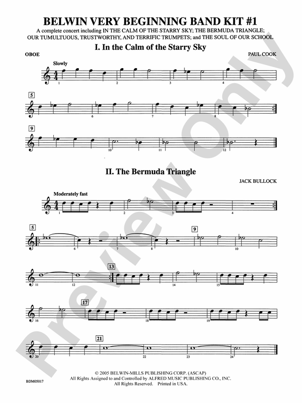 Belwin Very Beginning Band Kit 1 Oboe Oboe Part Digital Sheet