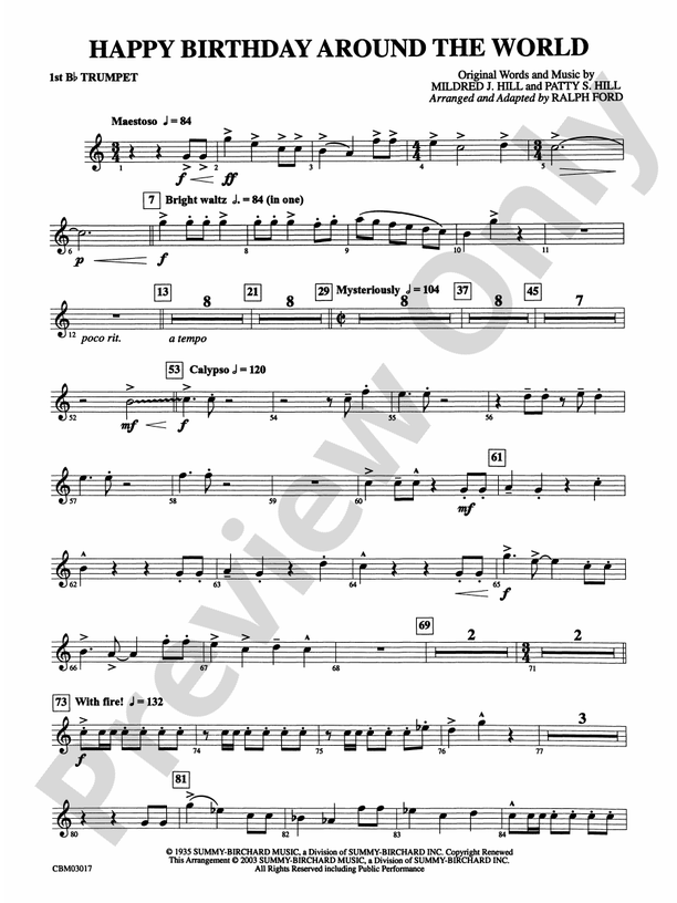 Mad World - Bb Trumpet Sheet music for Trumpet in b-flat (Solo)