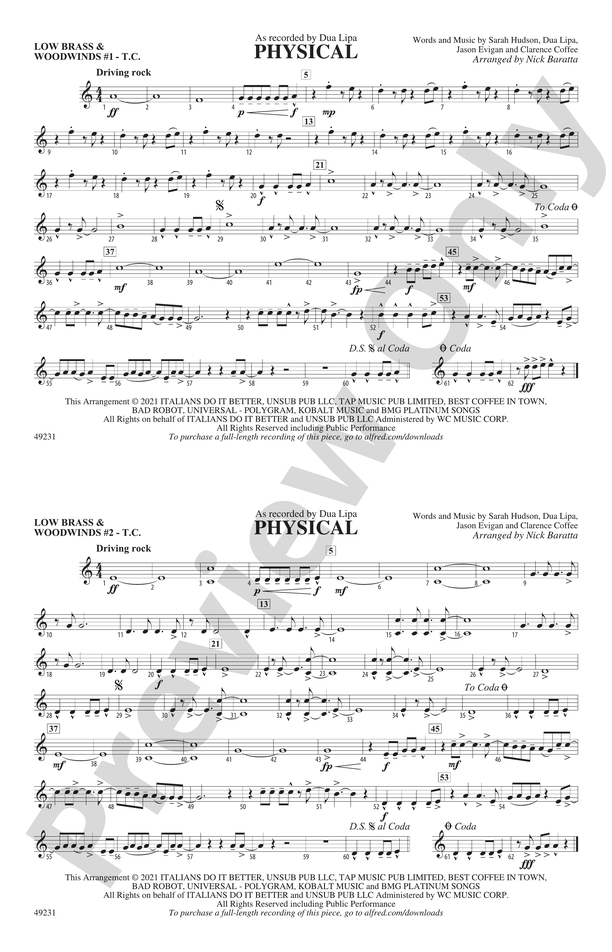 Physical: Low Brass & Woodwinds #1 - Treble Clef