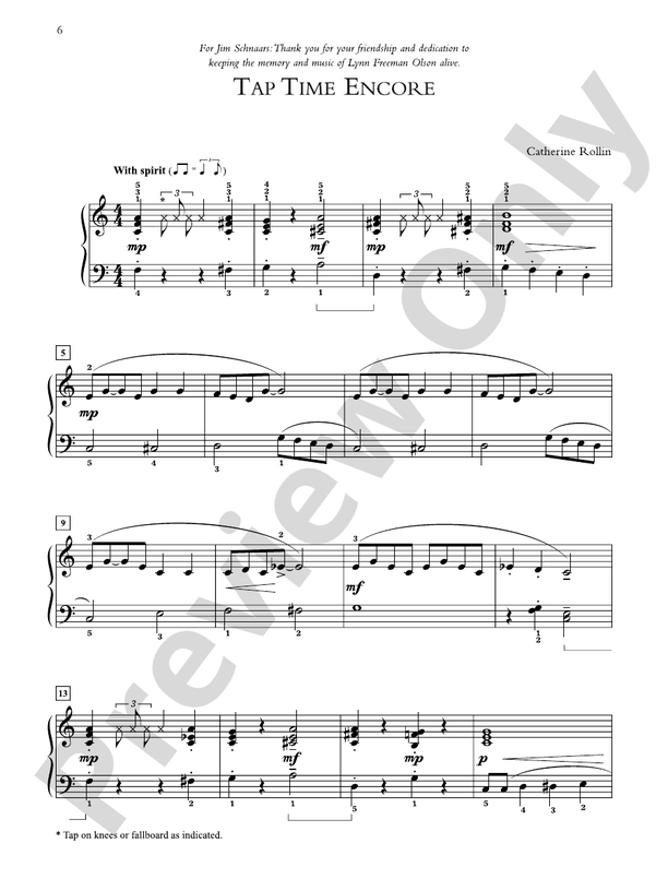 Tap Time Encore - Piano Solo