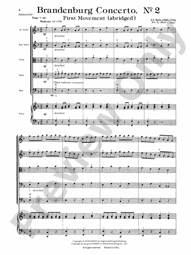 Brandenburg Concerto No. 2