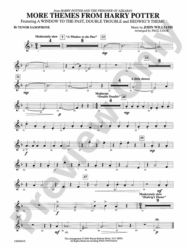 Harry Potter and the Prisoner of Azkaban, More Themes from Bflat