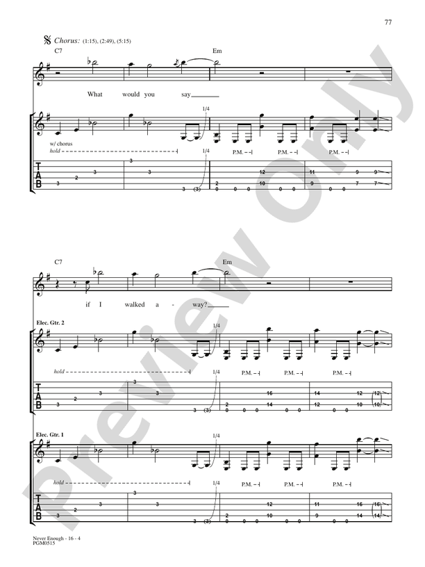 Never Enough: Guitar: Dream Theater - Digital Sheet Music Download