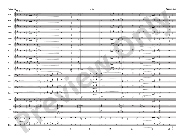 The Cool One: Jazz Ensemble Conductor Score & Parts: Benny Golson