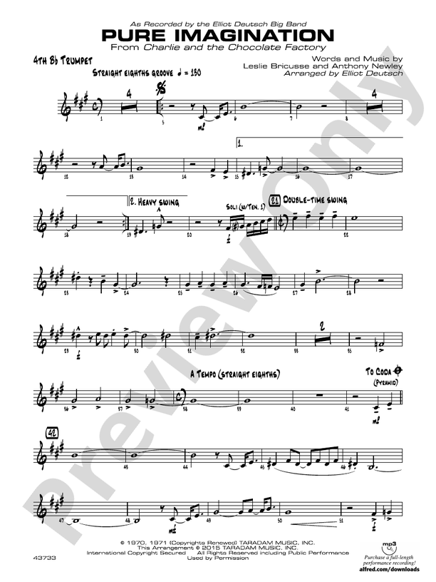 Pure Imagination: 4th B-flat Trumpet: 4th B-flat Trumpet Part - Digital ...