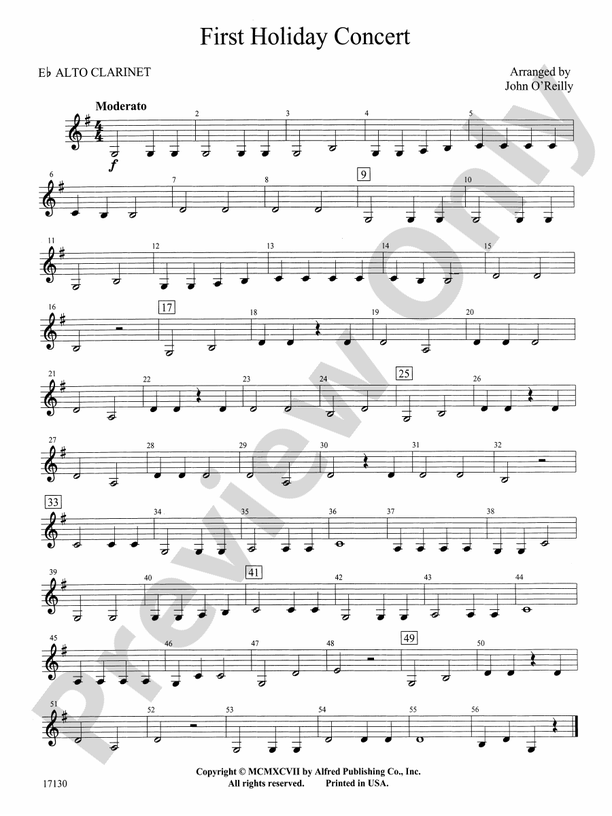 First Holiday Concert Eflat Alto Eflat Alto Part