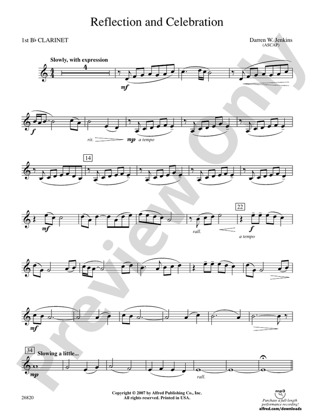 Reflection and Celebration 1st Bflat 1st Bflat