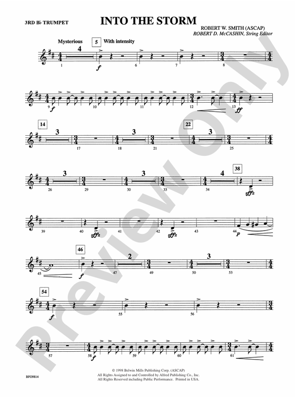 Into the Storm 3rd Bflat Trumpet 3rd Bflat Trumpet Part Digital Sheet Music Download