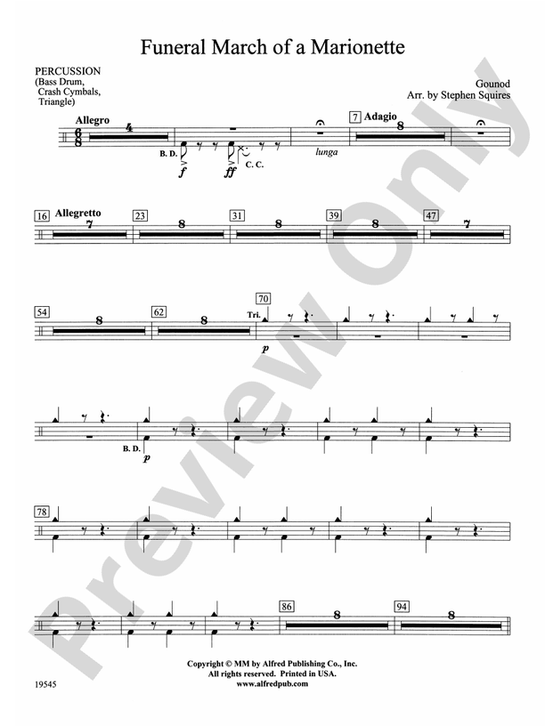 Funeral March of a 1st Percussion 1st Percussion Part