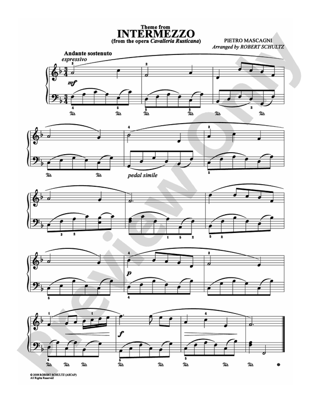 Intermezzo From Cavalleria Rusticana - Piano Quartet (Full Score) - Score Only (arr. César