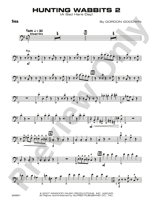 【受注生産品】 2 Wabbits Hunting (A Bass String Bass: String Day): Hare Bad 週刊誌