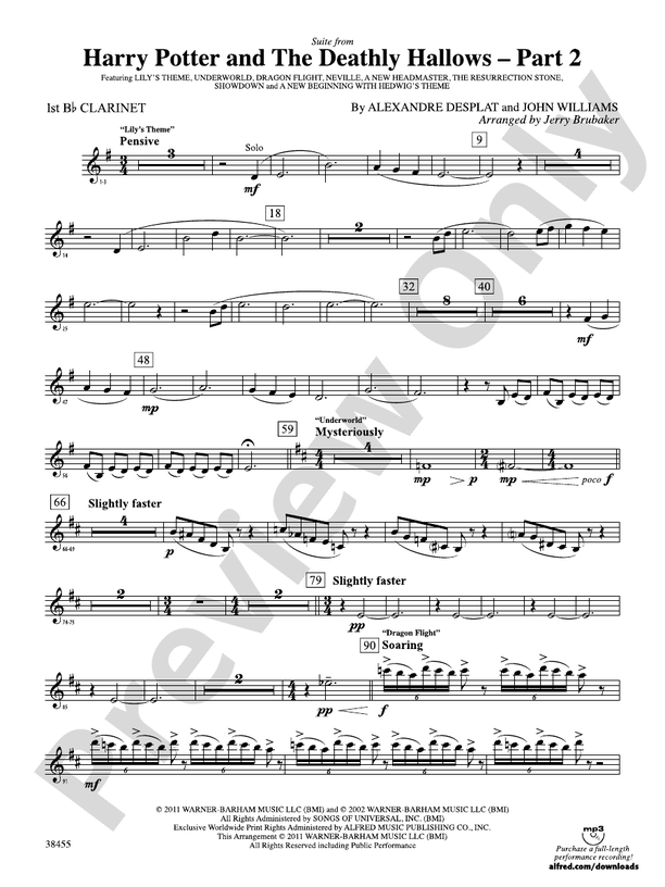 Harry Potter and the Deathly Hallows, Part 2, Suite from 1st Bflat