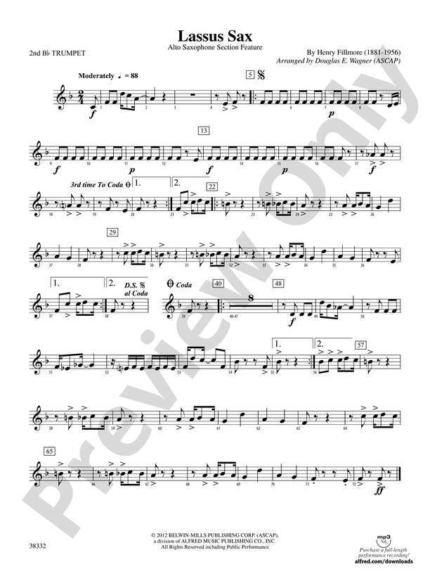 Lassus Sax: 2nd B-flat Trumpet