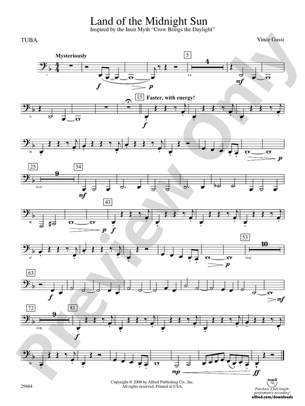 Land of the Midnight Sun: Concert Band Conductor Score & Parts: Vince Gassi  - Digital Sheet Music Download