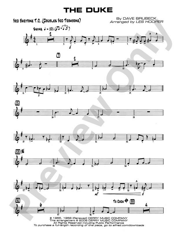 The Duke: 3rd Baritone T.C.