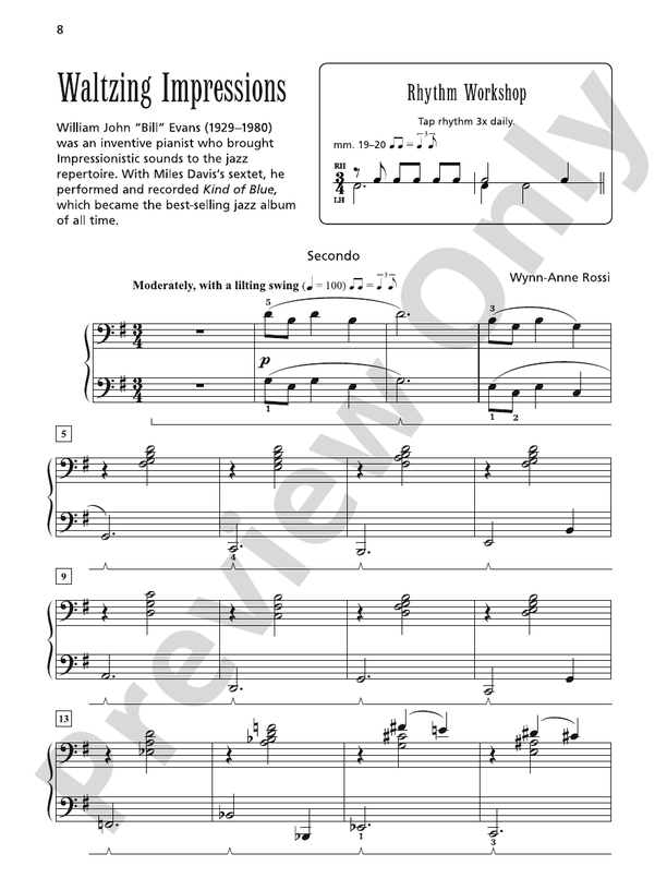 Waltzing Impressions - Piano Duet (1 Piano, 4 Hands)